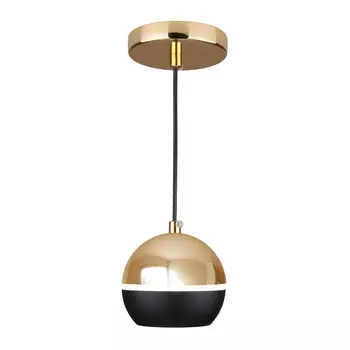 Подвесной светодиодный светильник Elektrostandard DLS023 9W 4200K черный/золото a047804