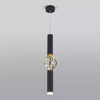 Подвесной светодиодный светильник Eurosvet Lance 50191/1 LED черный/золото