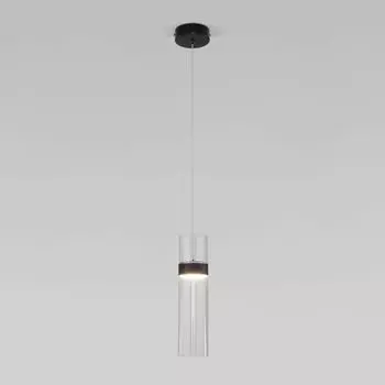 Подвесной светодиодный светильник Eurosvet Lumen 50244/1 Led черный/прозрачный