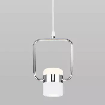 Подвесной светодиодный светильник Eurosvet Oskar 50165/1 LED хром/белый
