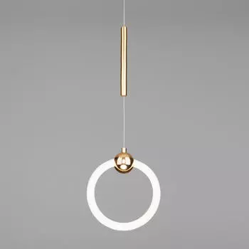 Подвесной светодиодный светильник Eurosvet Rim 90165/1 золото