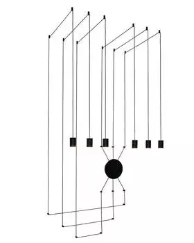 Подвесной светодиодный светильник Lumien Hall Керро 8003/6P-BK