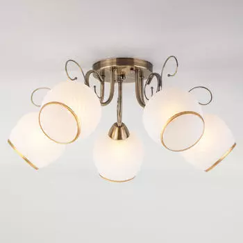 Потолочная люстра Eurosvet 30159/5 античная бронза