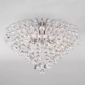 Потолочная люстра Eurosvet 3299/9 хром/прозрачный хрусталь Strotskis