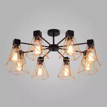 Потолочная люстра Eurosvet 70107/8 черный/латунь