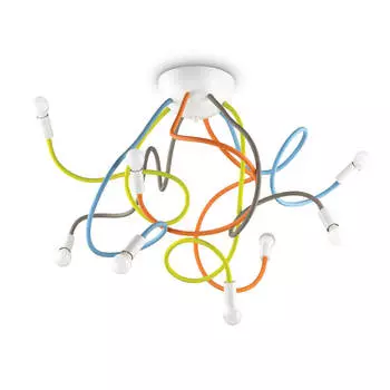 Потолочная люстра Ideal Lux Multiflex PL8 Color 159010