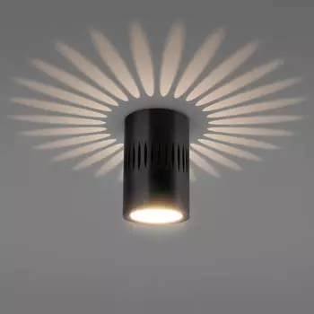 Потолочный светодиодный светильник Elektrostandard DLS026 7W 4200К черный a052837