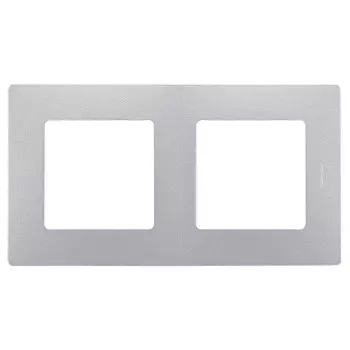 Рамка 2-постовая Legrand Etika алюминий 672552