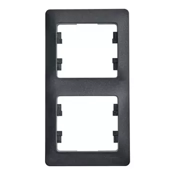 Рамка 2-постовая Schneider Electric Glossa антрацит GSL000706