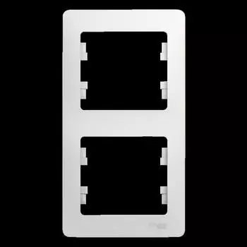 Рамка 2-постовая Schneider Electric Glossa белая GSL000106