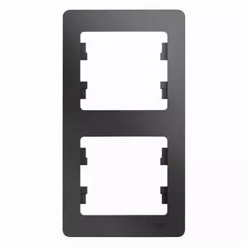 Рамка 2-постовая Schneider Electric Glossa графит GSL001306