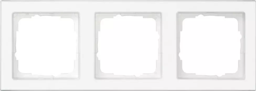Рамка 3-постовая Gira E2 полностью надписываемая чисто-белый глянцевый 071322