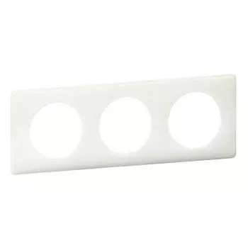 Рамка 3-постовая Legrand Celiane белый глянец 066633