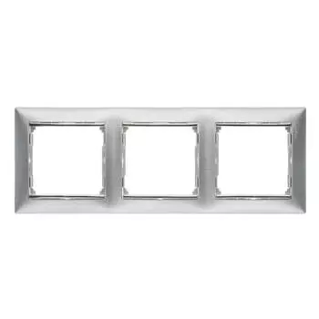 Рамка 3-постовая Legrand Valena алюминий матовый 770333