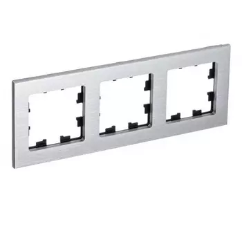 Рамка 3-постовая Schneider Electric AtlasDesign Nature серебро ATN312103