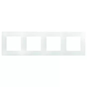Рамка 4-постовая Legrand Etika белая 672504