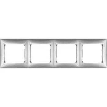 Рамка 4-постовая Legrand Valena алюминий 770154