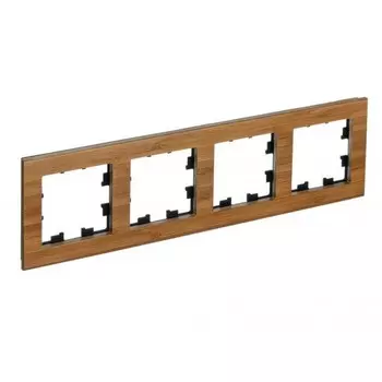 Рамка 4-постовая Schneider Electric AtlasDesign Nature бамбук ATN353204