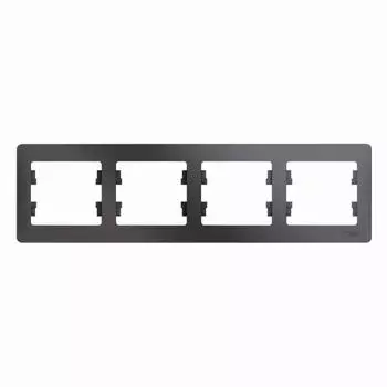 Рамка 4-постовая Schneider Electric Glossa графит GSL001304