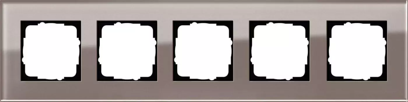 Рамка 5-постовая Gira Esprit дымчатое стекло 0215122