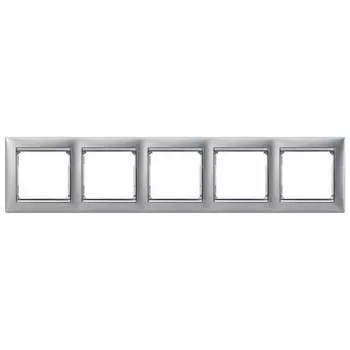 Рамка 5-постовая Legrand Valena алюминий матовый 770335