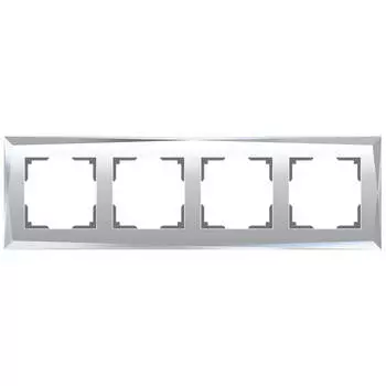 Рамка на 4 поста Werkel Diamant зеркальный W0041220 4690389158858