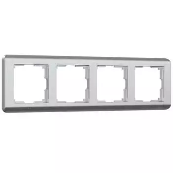 Рамка на 4 поста Werkel Stream серебряный W0042106 4690389162466