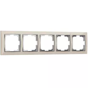 Рамка на 5 постов Werkel Snabb слоновая кость/хром W0051903 4690389161018