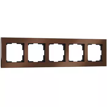 Рамка Werkel Aluminium на 5 постов алюминий коричневый WL11-Frame-05 4690389073724