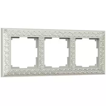 Рамка Werkel Antik на 3 поста жемчужный WL07-Frame-03 4690389063510
