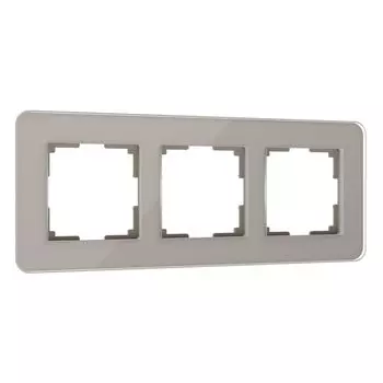 Рамка Werkel Elite на 3 поста дымчатый W0032417 4690389180750