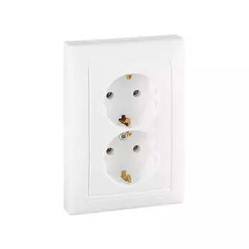 Розетка 2х2К+3 Legrand Valena 16A 250V немецкий стандарт белая 694272