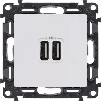 Розетка 2хUSB Legrand Valena Life 240V/5V 1500mA белая 753412