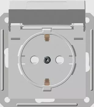 Розетка 2К+З Schneider Electric W59 Aqua 16A 250V с крышкой шторками белая RS16-152B-18