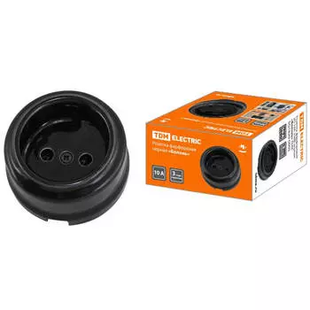 Розетка 2P TDM Electric Болонь черная SQ1820-0005