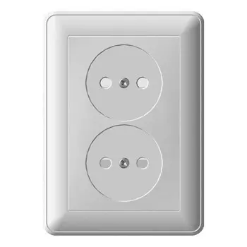 Розетка двойная 2К Schneider Electric W59 16A 250V со шторками белая RS16-254-18