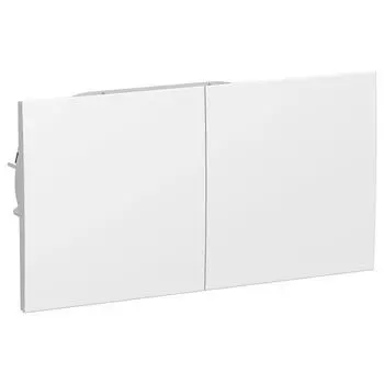 Розетка двойная 2К+З Schneider Electric AtlasDesign 16A 250V со шторками и крышкой белая ATN000128