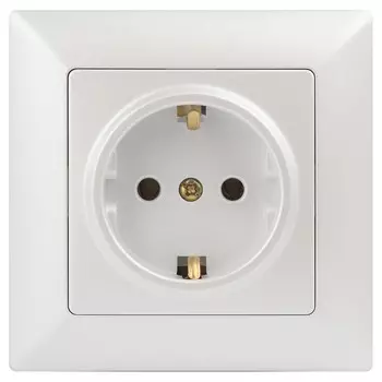 Розетка ЭРА Intro Solo Schuko 2P+E 16A 250V перламутровый 4-202-06 Б0053654