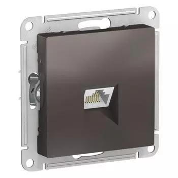 Розетка компьютерная RJ45 Schneider Electric AtlasDesign 5e кат UTP мокко ATN000683
