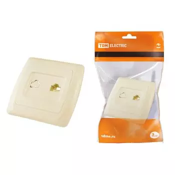 Розетка компьютерная RJ45 TDM Electric Онега слоновая кость SQ1805-0051
