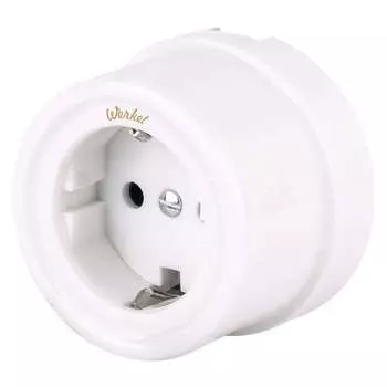 Розетка с заземлением Werkel Ретро белый W5671001 4690389166792
