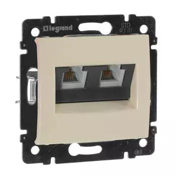 Розетка телефонная 2хRJ11 Legrand Valena слоновая кость 774339