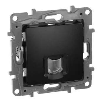 Розетка телефонная RJ11 Legrand Etika антрацит 672640