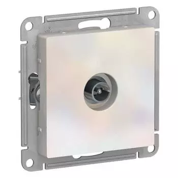Розетка телевизионная TV Schneider Electric AtlasDesign жемчужная ATN000493