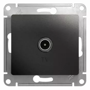 Розетка телевизионная TV Schneider Electric Glossa антрацит GSL000793