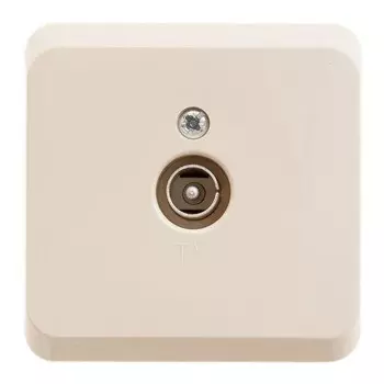 Розетка телевизионная TV Schneider Electric Этюд кремовая TVA-002K