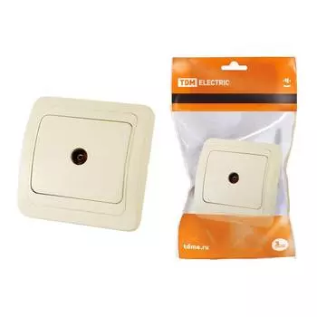 Розетка телевизионная TV TDM Electric Валдай слоновая кость SQ1804-0114