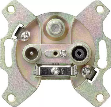 Розетка TV-FM-SAT Gira System 55 оконечная алюминий 093700