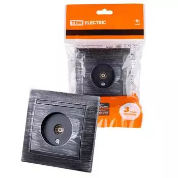 Розетка TV TDM Electric Лама старинное серебро SQ1815-0658