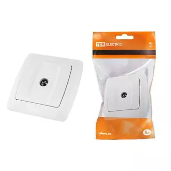 Розетка TV TDM Electric Онега белая SQ1805-0023